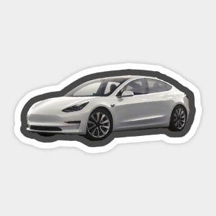 Tesla Model 3 Oil Painting Sticker